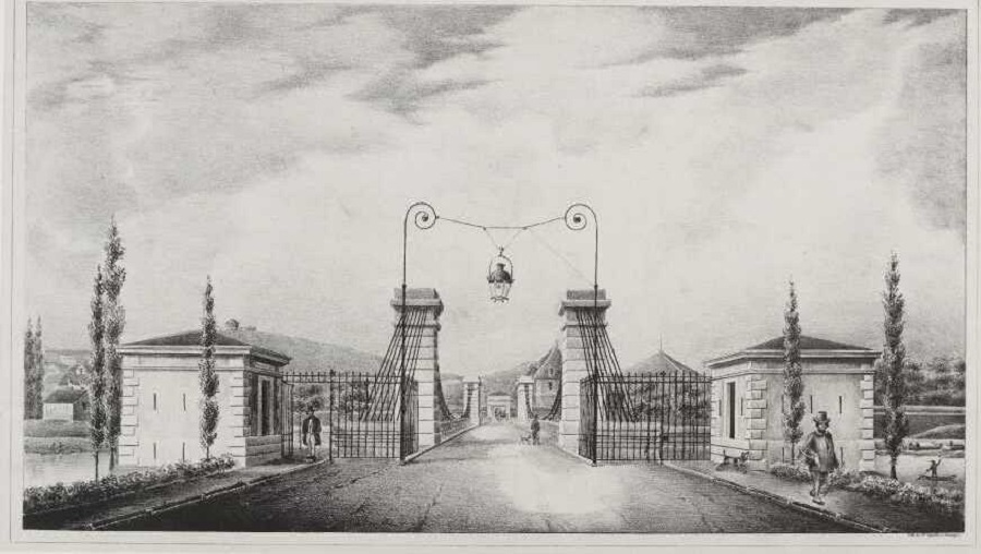 Le premier pont Saint-Pierre, en métal était dit de Fil de fer.