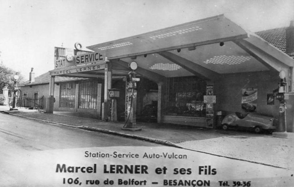 Photo du garage Lerner 106 rue de Belfort : il a été rasé à la fin des années 60.