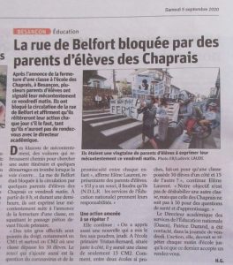 Est 5/9/20 école Chaprais