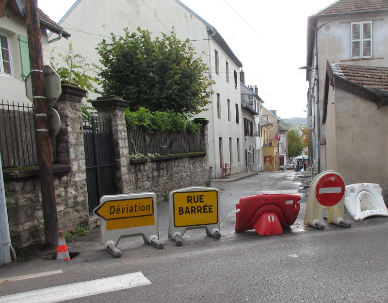 rue du Cercle en travaux