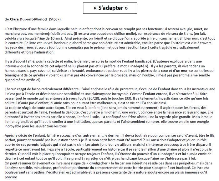 S'adapter de Claire Dupont-Monod