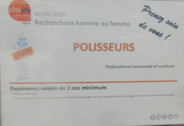 offre d'emploi de polisseur avec expérience