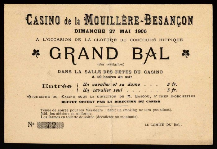 Grand bal au casino en 1906