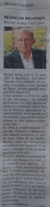 Est 27/4/22 Michel Arbey