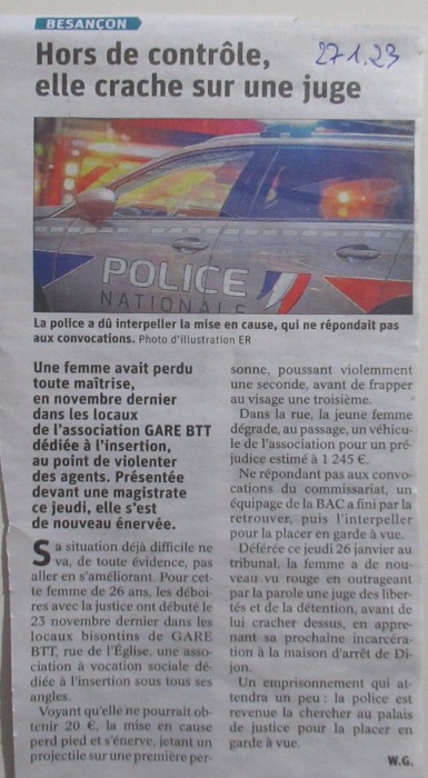 Es 27/1/23 Gare BTT