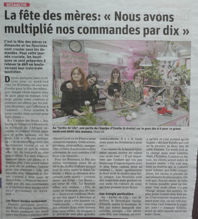 L'Est juin 2023 fleuriste