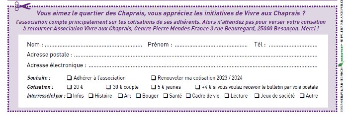 bulletin d'adhésion 2024