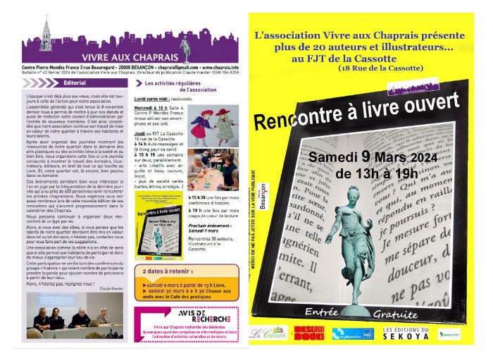 journal et rencontre à livre ouvert