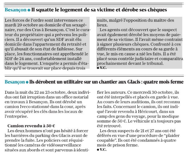 faits divers Est 1/11/24
