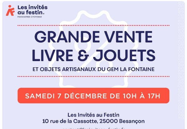 livres et jouets aux Invités au Festin