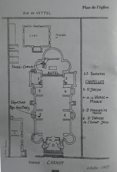 plan du Sacré Coeur