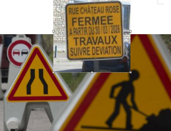 travaux rue du Château rose